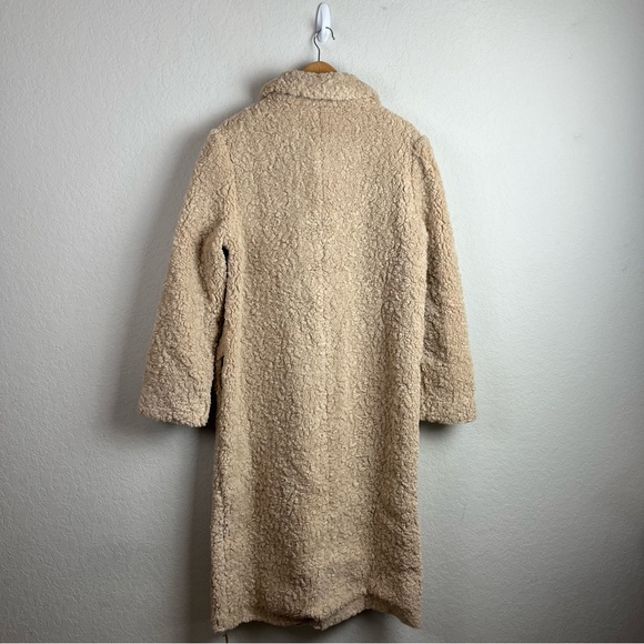 NEW NWT Reformation Coat Jacket Ivan Camel Sherpa - Picture 8 of 13